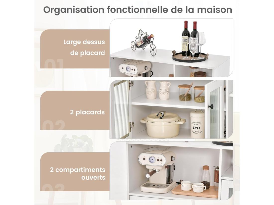Vente Unique Meuble De Rangement Placard 3 Portes 2 Etagères 100 X 39 5 X 100 Cm (blanc)