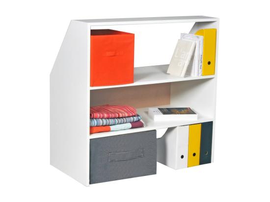 Vente Unique Meuble De Rangement Sous Pente ALIX H. 100 X L. 100 X P. 50 Cm Blanc