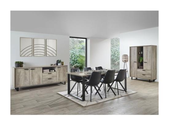 Vente Unique Meuble De Rangement XL Coloris Chêne Clair Collection NEWTON. Grande Capacité De Rangement