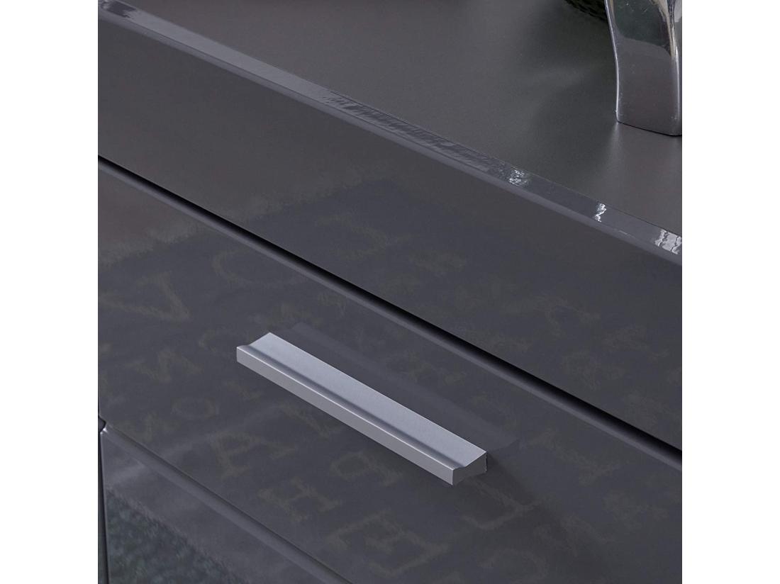 Vente Unique Meuble Dessus De Machine à Laver Pour Salle De Bain Gris Brillant Kelia