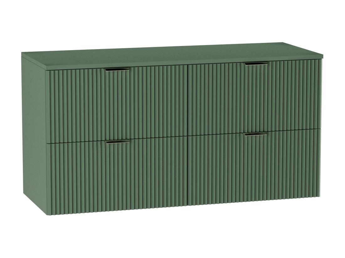 vente unique Meuble lavabo WENA façades cannelées Willy 120x60x47 cm Vert