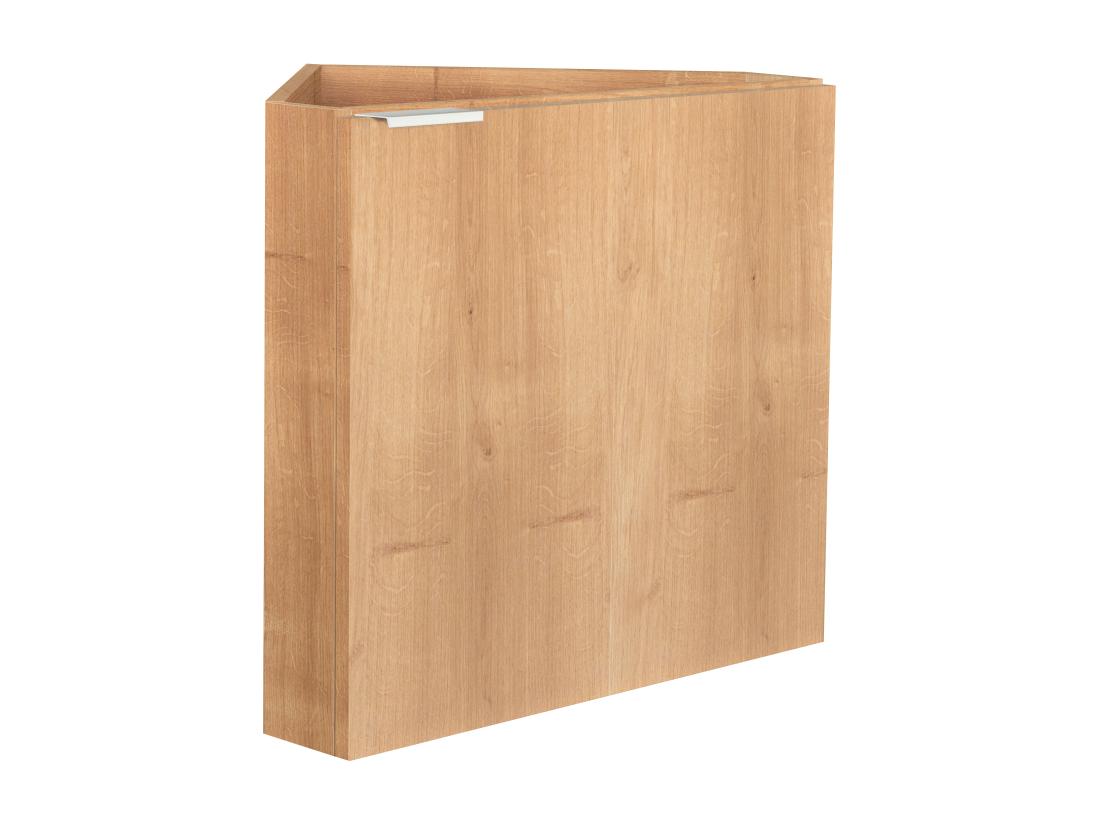 Vente Unique Meuble Lave-main D'angle Suspendu Naturel Clair - 56 Cm - MANODO