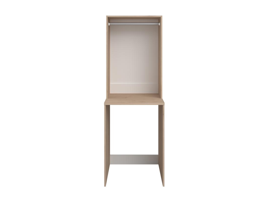 Vente Unique Meuble Pour 2 Machines à Laver Avec étagères Penderie Placard Et Colonne - Naturel Clair Et Blanc - L269 X H184 Cm - ERKANO