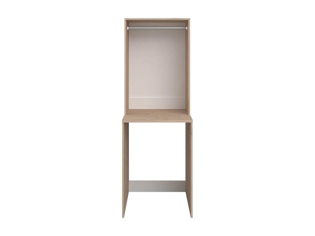 Vente Unique Meuble Pour Machine à Laver Avec Penderie - Naturel Clair - L65 X H184 Cm - ERKANO
