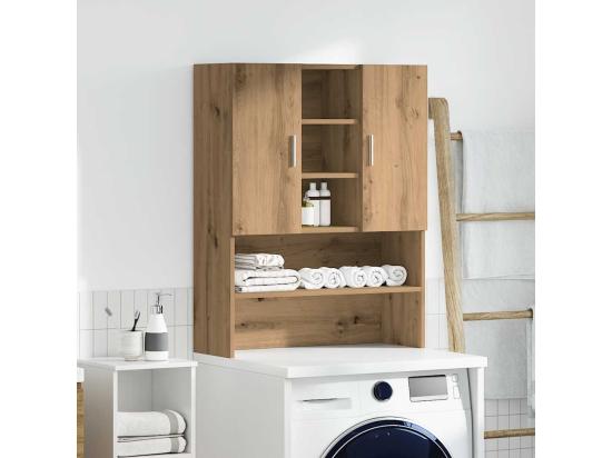vente unique Meuble pour machine à laver chêne artisanal 70 5x25 5x90 cm