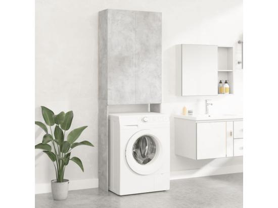 vente unique Meuble pour machine à laver Gris béton 64x25 5x190 cm