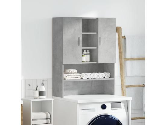Vente Unique Meuble Pour Machine à Laver Gris Béton 70 5x25 5x90 Cm