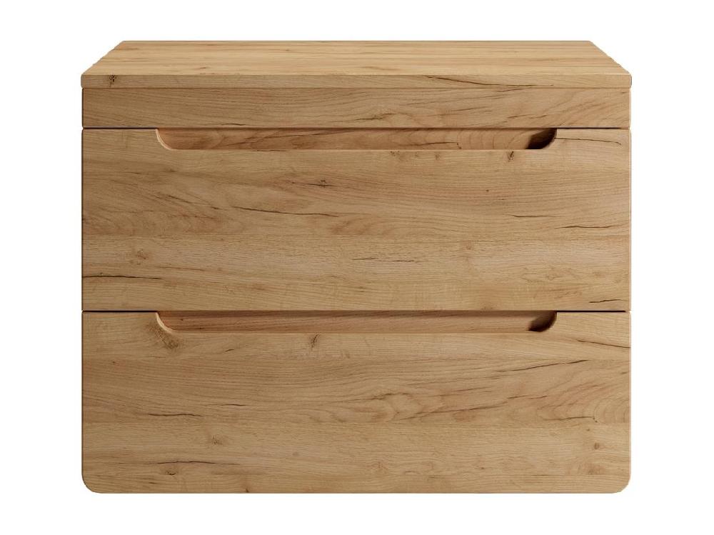 Vente Unique Meuble Sous Vasque Suspendu Avec Planche - 80 Cm - Naturel Clair - ARUBA
