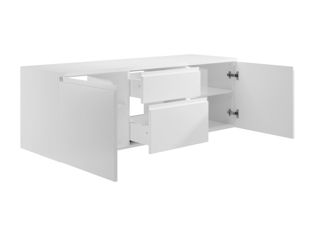 Vente Unique Meuble Sous Vasque Suspendu - Blanc - 150 Cm - JIMENA II
