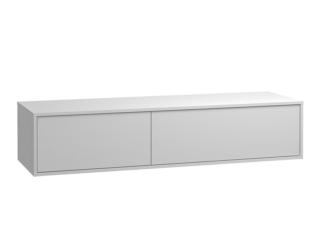 Vente Unique Meuble Sous Vasque Suspendu - Coloris Blanc - L150 Cm - ISAURE II
