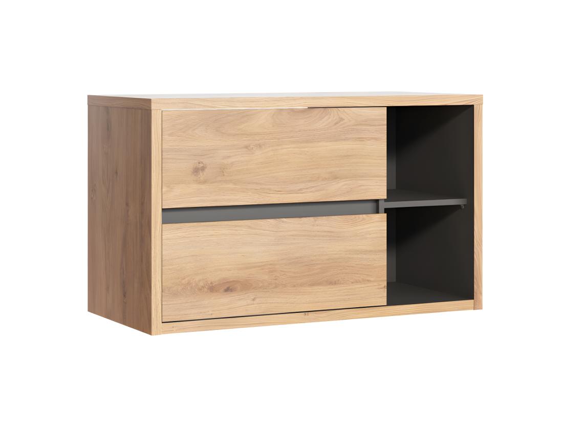 Vente Unique Meuble Sous Vasque Suspendu Coloris Naturel - 100 Cm - PURNAL