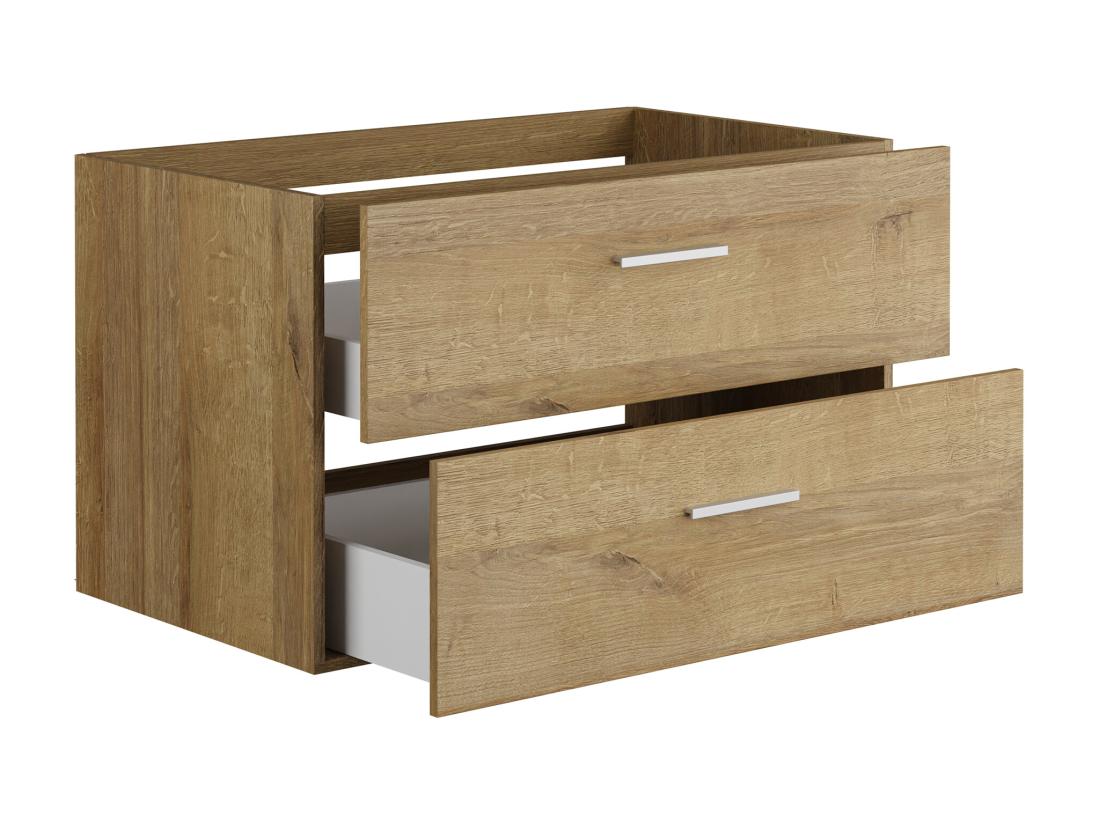 Vente Unique Meuble Sous Vasque Suspendu - Coloris Naturel Clair - 80 Cm - KAYLA