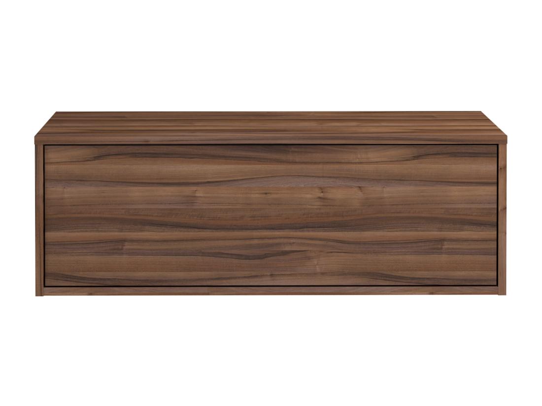 Vente Unique Meuble Sous Vasque Suspendu - Coloris Naturel Foncé - 94 Cm - TEANA II