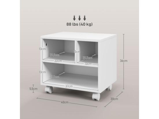 Vente Unique Meuble Support D'imprimante ELINE Blanc