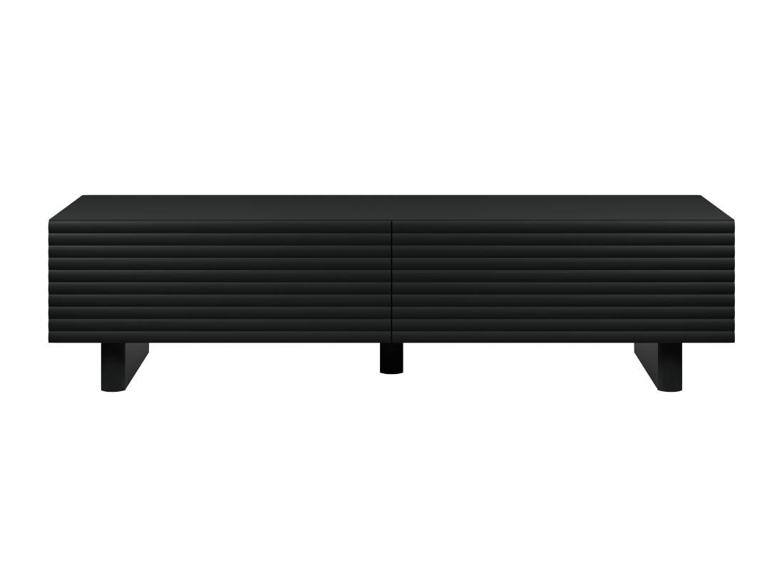 Vente Unique Meuble TV Avec 2 Portes En MDF - 180 Cm - Noir - LUDIMA