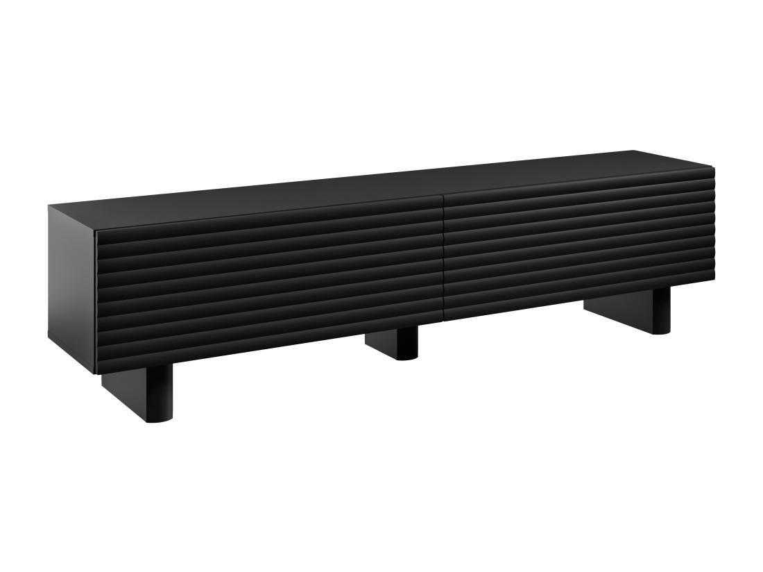Vente Unique Meuble TV Avec 2 Portes En MDF - 180 Cm - Noir - LUDIMA