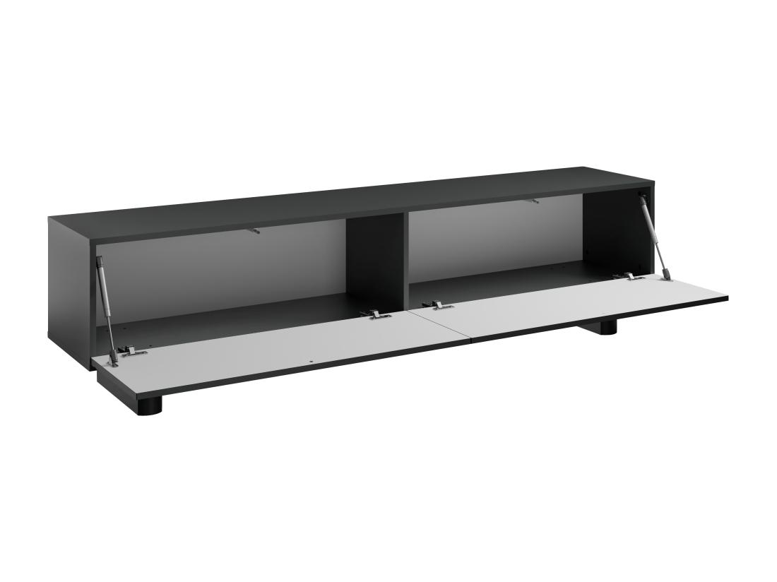 Vente Unique Meuble TV Avec 2 Portes En MDF - 180 Cm - Noir - LUDIMA