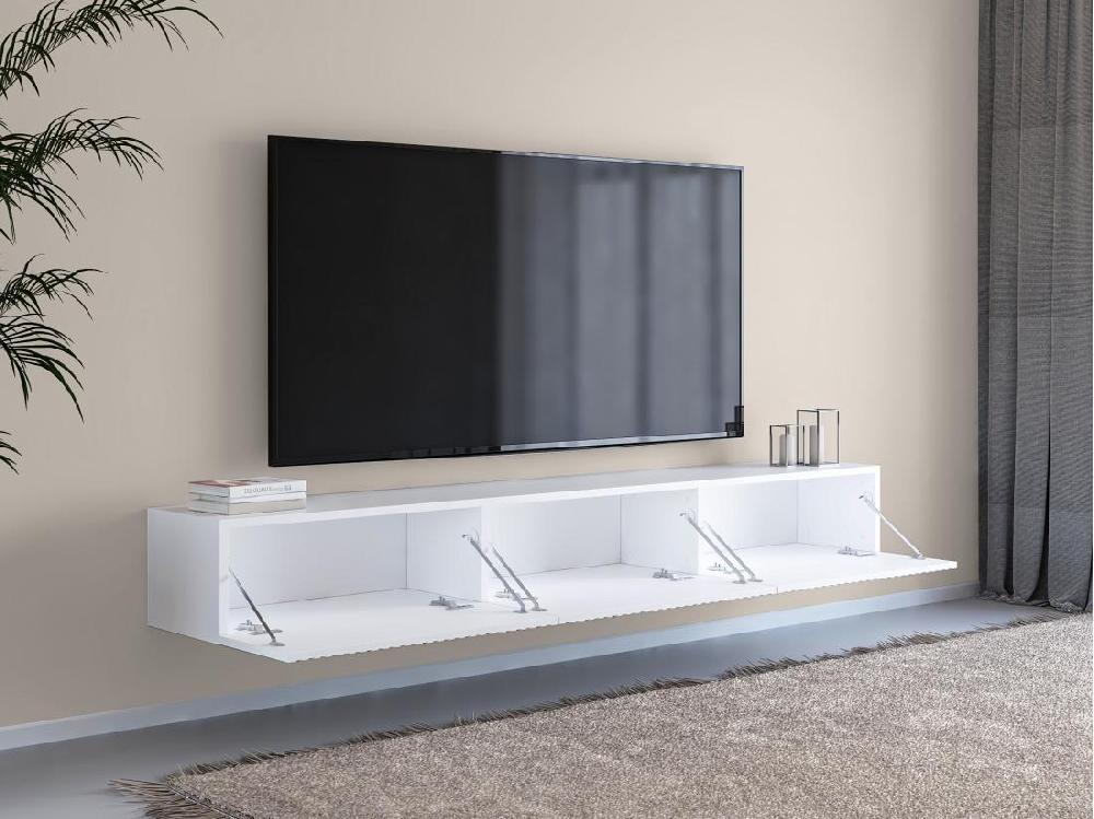 Vente Unique Meuble TV Suspendu Avec 3 Portes - Blanc - DANTAY De Pascal Morabito