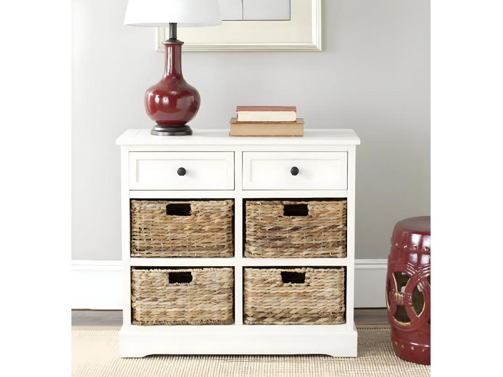 Vente Unique Meubles De Rangement Distressed & Cream 33 X 75 X 70.1 Cm - Veta