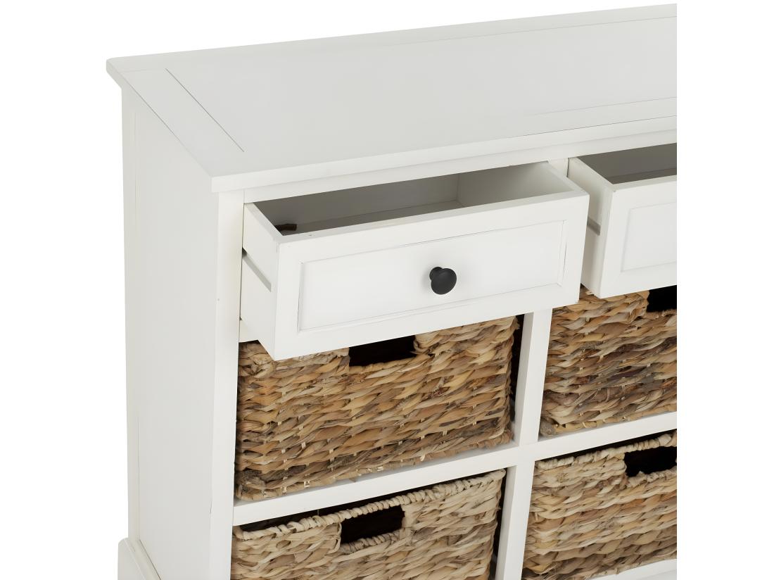 Vente Unique Meubles De Rangement Distressed & Cream 33 X 75 X 70.1 Cm - Veta