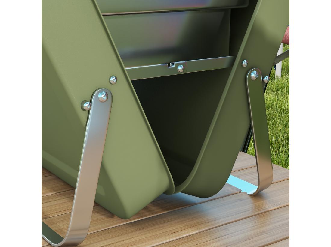 Vente Unique Mini Barbecue à Charbon Portable Pliable Dim. 47L X 30l X 28H Cm Vert