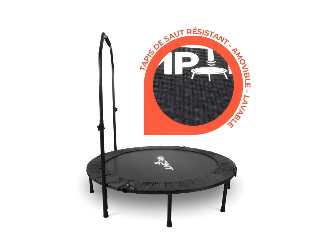 vente unique Mini Trampoline Fitness Jump4fun Pliable Double-Bar - Ø122cm
