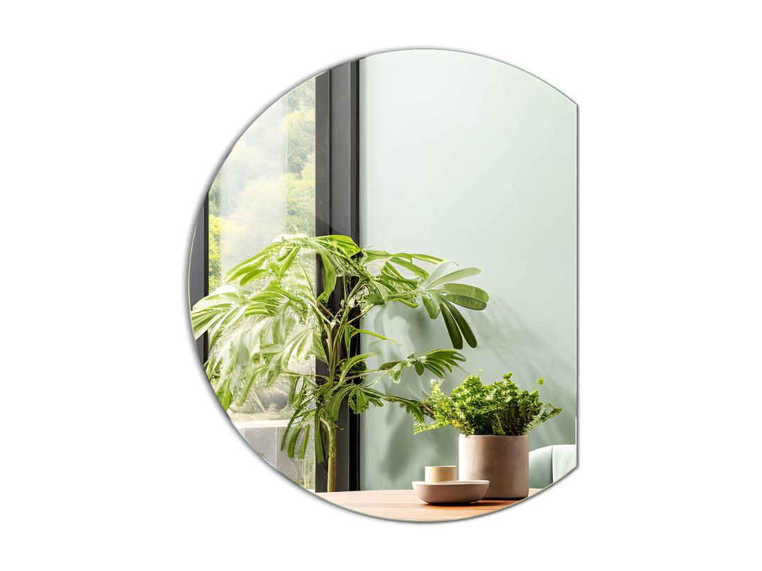 vente unique Miroir 70x80cm fantaisie de forme roue tronquée irrégulière unique