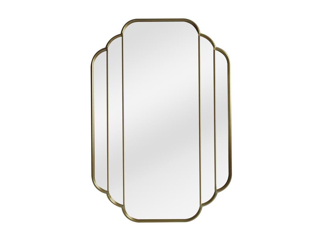 Vente Unique Miroir Art Déco Doré Antique - L. 70 X H. 105 Cm - DALVIA
