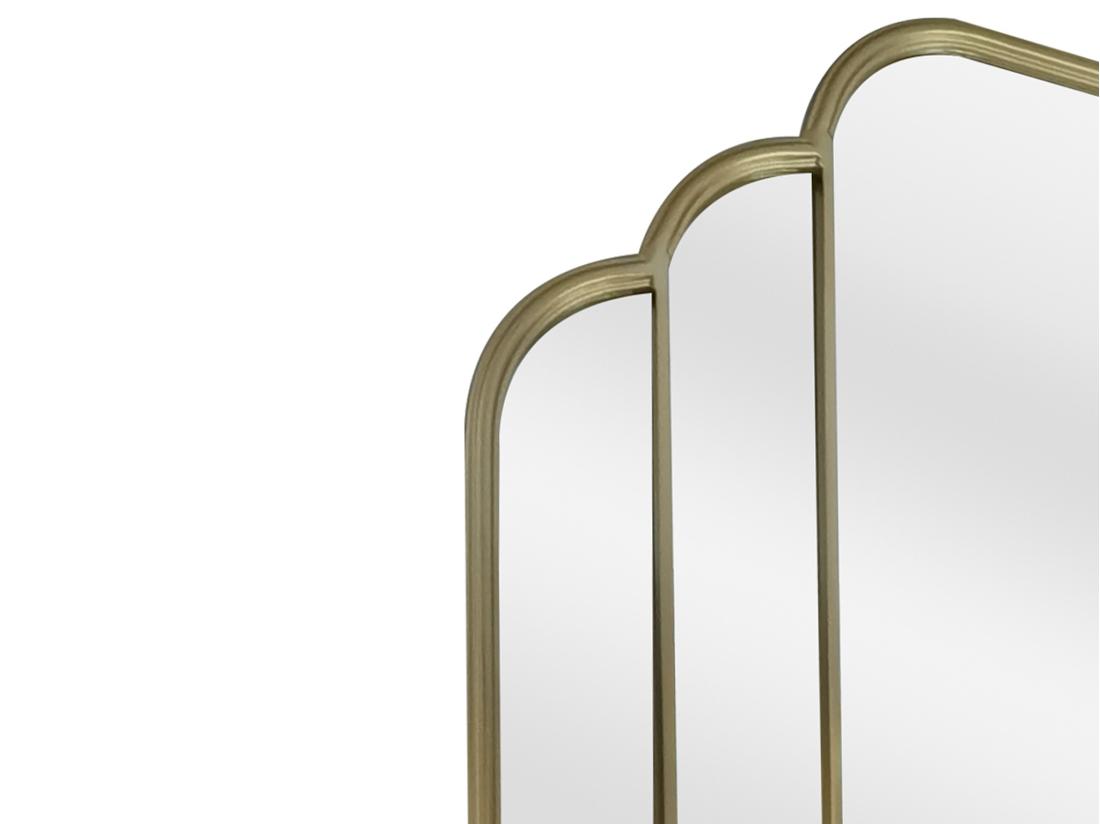 Vente Unique Miroir Art Déco Doré Antique - L. 70 X H. 105 Cm - DALVIA