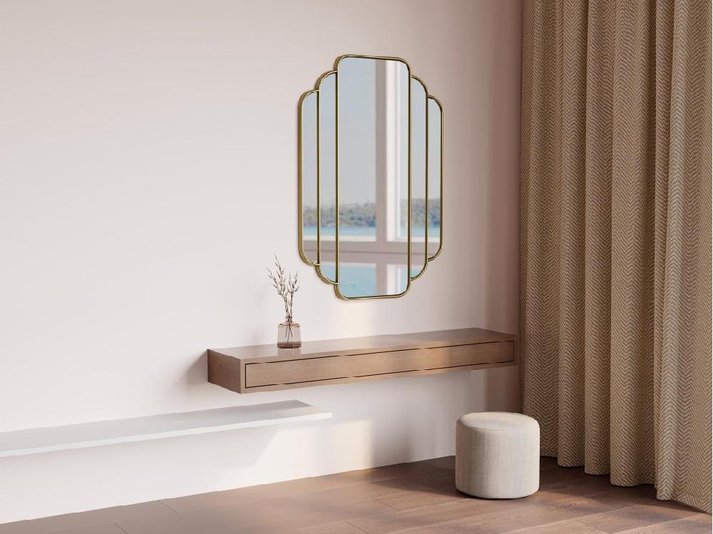 vente unique Miroir art déco doré antique - L. 70 x H. 105 cm - DALVIA