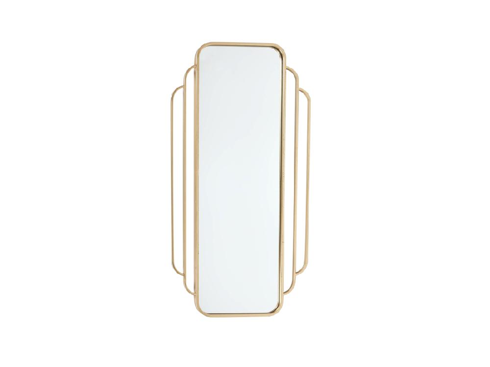 Vente Unique Miroir Art Déco En Métal Doré 51 5x100cm