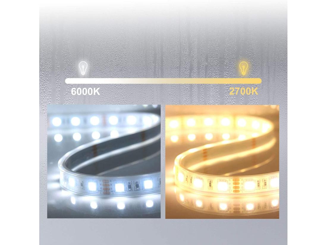 vente unique Miroir de Salle de Bain avec Anti-buée + 3 couleurs LED avec lumière et luminosité réglables Rond double interrupteur tactile ∅80cm