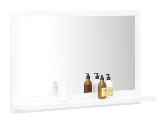 Vente Unique Miroir De Salle De Bain Blanc 60x10 5x37 Cm Bois D’ingénierie