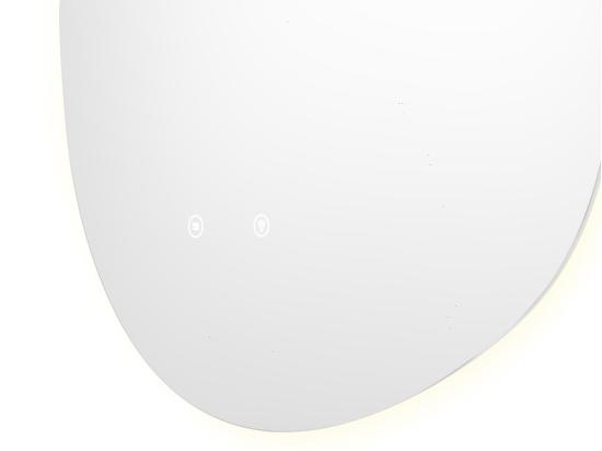 Vente Unique Miroir De Salle De Bain Lumineux Asymétrique Anti-buée - 60 X 80 Cm - INACIA