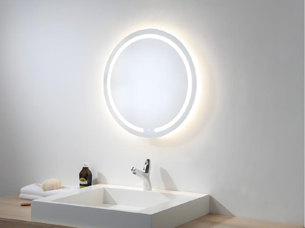 vente unique Miroir de salle de bain lumineux rond à leds NEREA - D. 60 cm