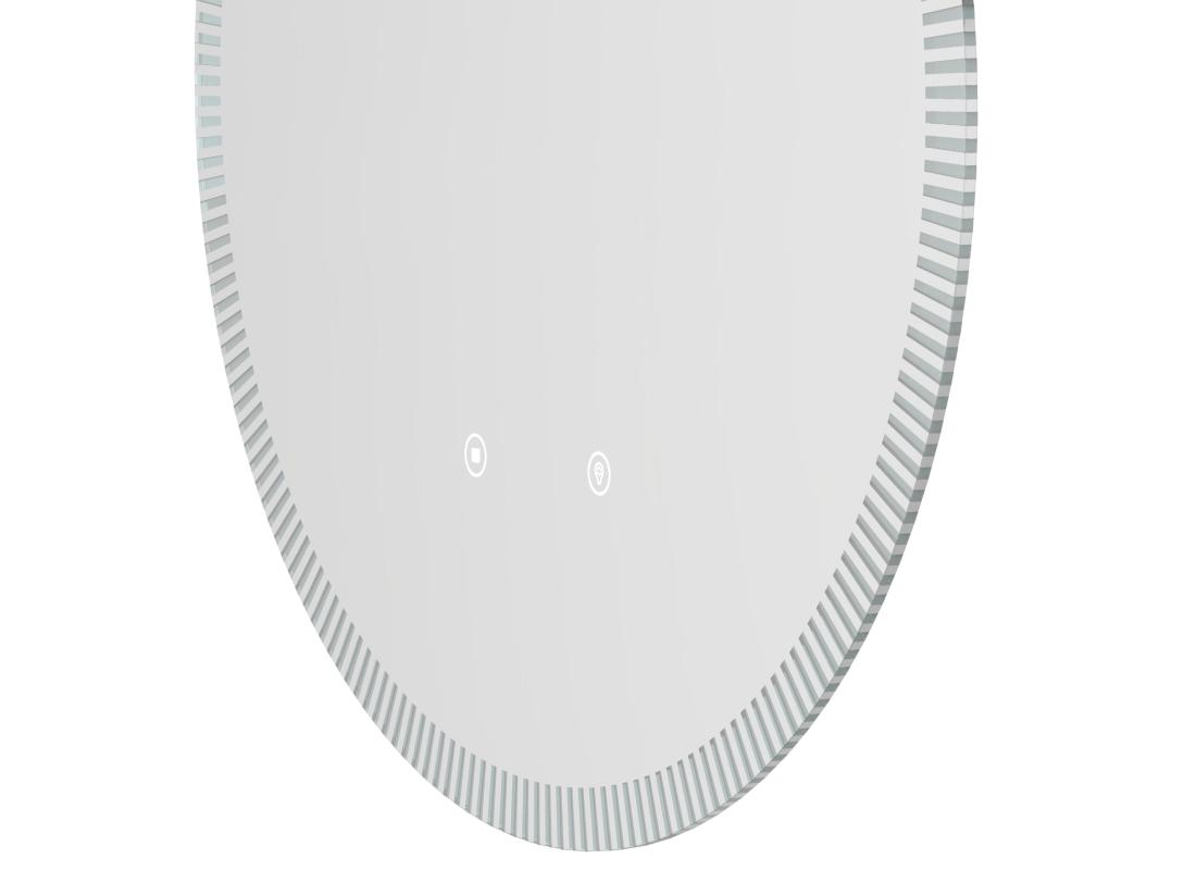 Vente Unique Miroir De Salle De Bain Lumineux Soleil Avec Anti Buée Et Bouton Tactile - D60 Cm - VERECIO