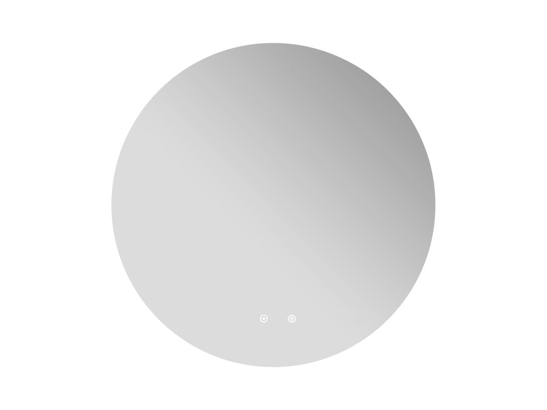 Vente Unique Miroir De Salle De Bain Ovale Sans Contour Anti Buée à Leds - D90 Cm - ROMULA