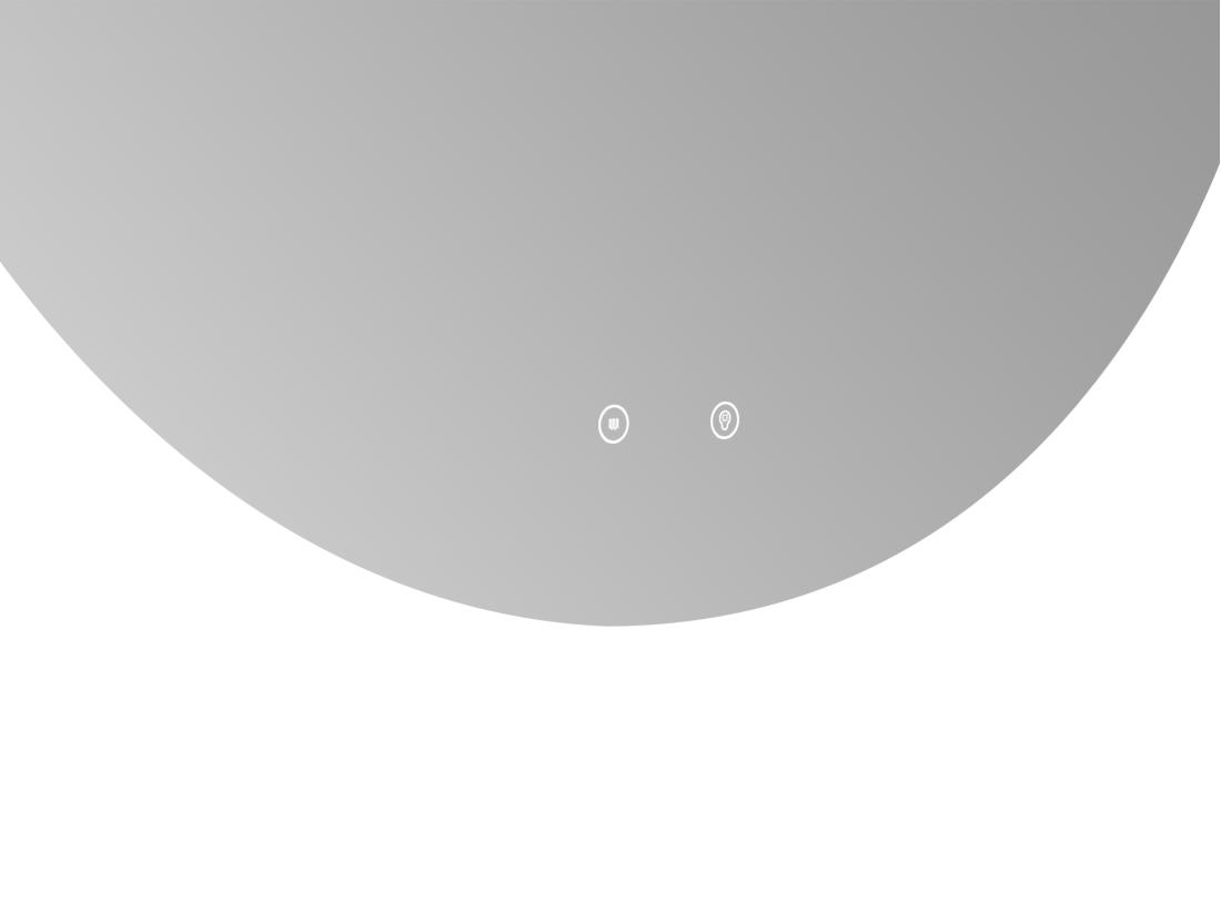 Vente Unique Miroir De Salle De Bain Ovale Sans Contour Anti Buée à Leds - D90 Cm - ROMULA