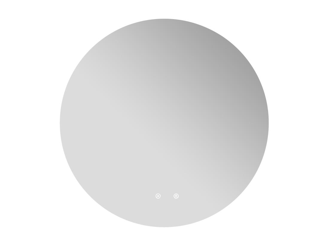 Vente Unique Miroir De Salle De Bain Ovale Sans Contour Anti Buée à Leds - D60 Cm - ROMULA