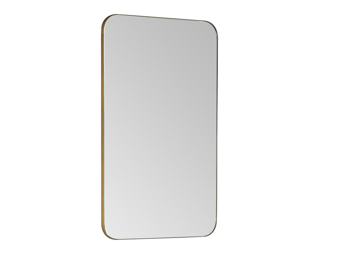 Vente Unique Miroir De Salle De Bain Rectangle Contour Doré - 50 X 80 Cm - DEMETRIA