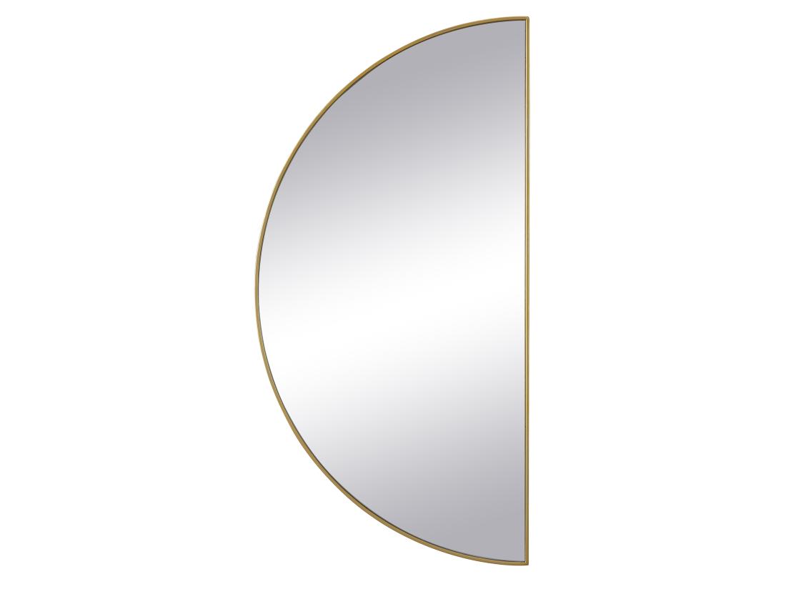 Vente Unique Miroir Demi-cercle Design En Métal - L.50 X H.100 Cm - Doré - GAVRA