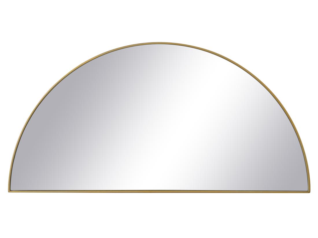 Vente Unique Miroir Demi-cercle Design En Métal - L.50 X H.100 Cm - Doré - GAVRA