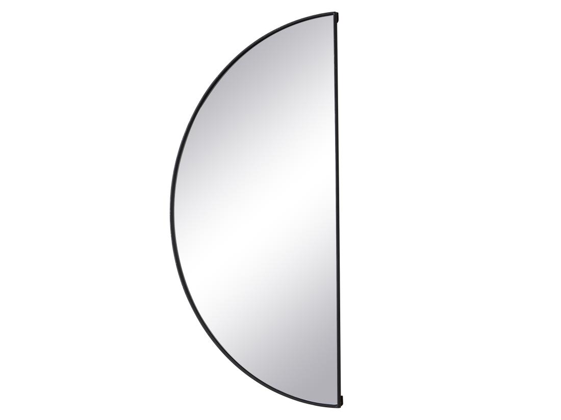 Vente Unique Miroir Demi-cercle Design En Métal - L.50 X H.100 Cm - Noir - GAVRA