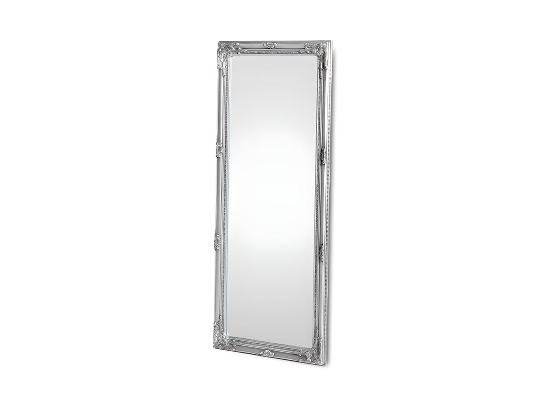 Vente Unique Miroir En Bois D'eucalyptus Avec Moulures - L. 80 X H. 190 Cm - Argenté - ELVIRE