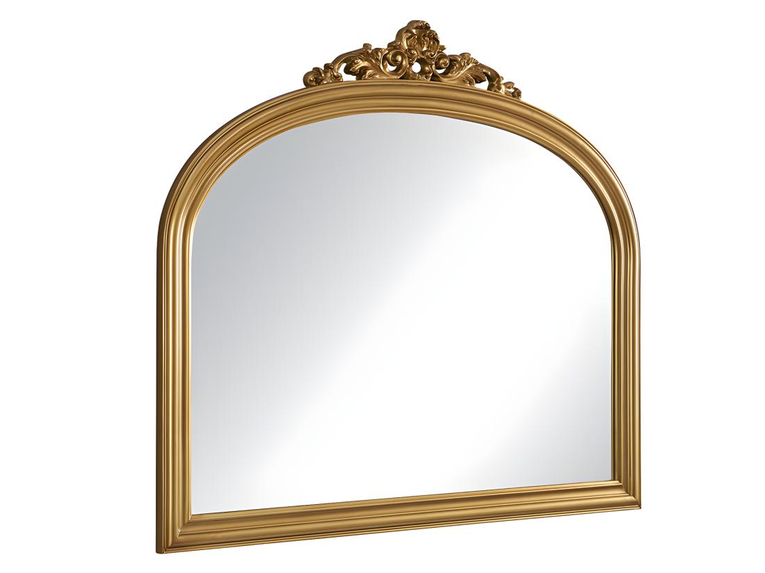 Vente Unique Miroir En Bois De Paulownia - L. 107 X H. 90 Cm - Doré - EYOB