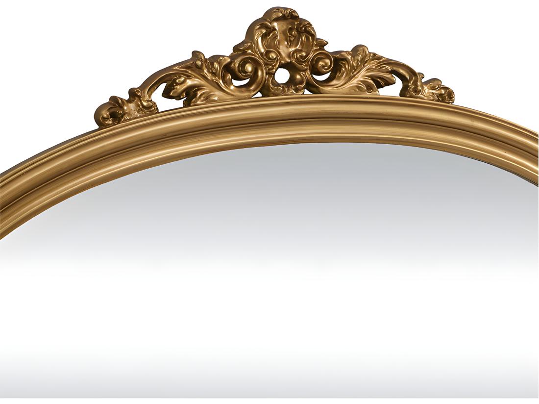Vente Unique Miroir En Bois De Paulownia - L. 107 X H. 90 Cm - Doré - EYOB