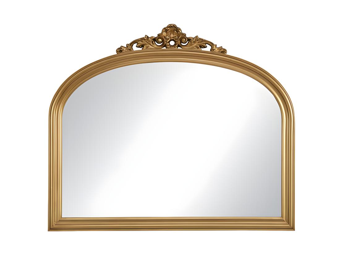 vente unique Miroir en bois de paulownia - L. 107 x H. 90 cm - Doré - EYOB