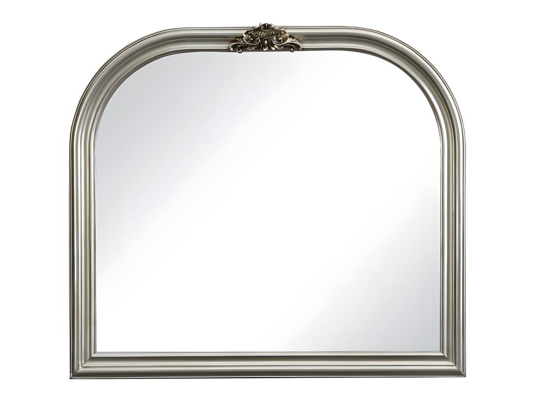 Vente Unique Miroir En Bois De Paulownia - L. 90 X H. 81 Cm - Argenté - IZEY