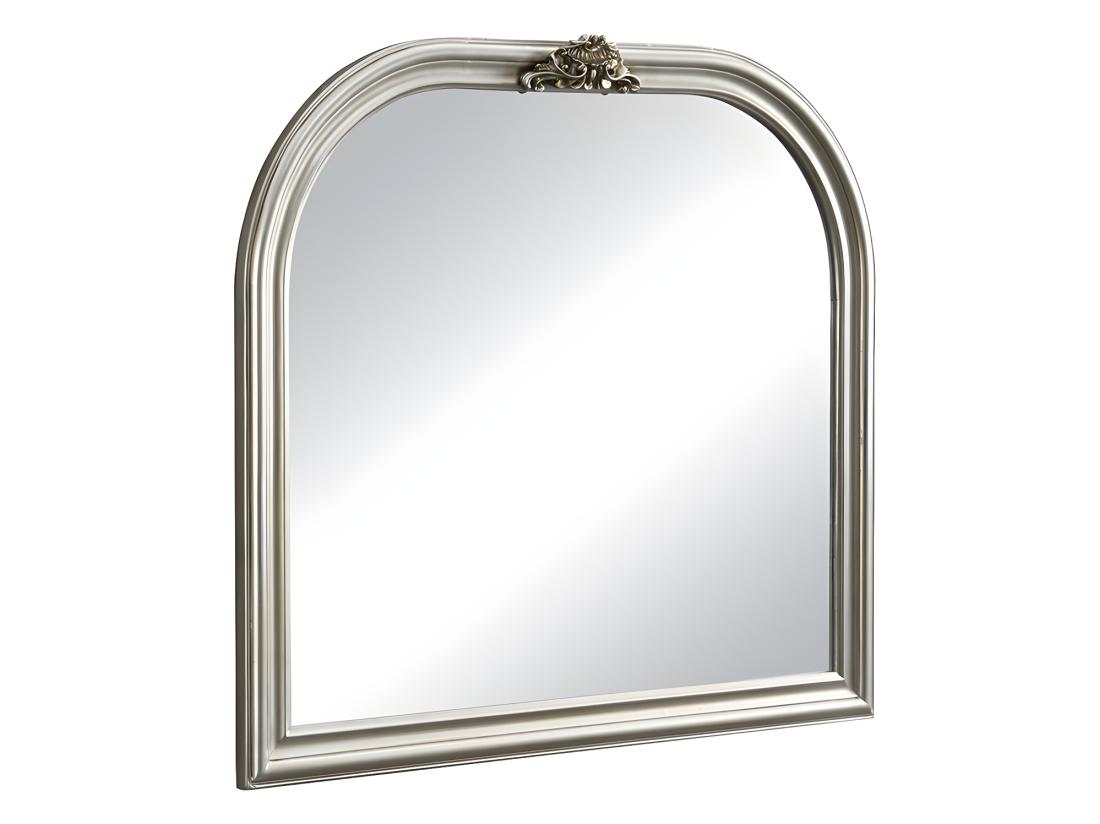 Vente Unique Miroir En Bois De Paulownia - L. 90 X H. 81 Cm - Argenté - IZEY
