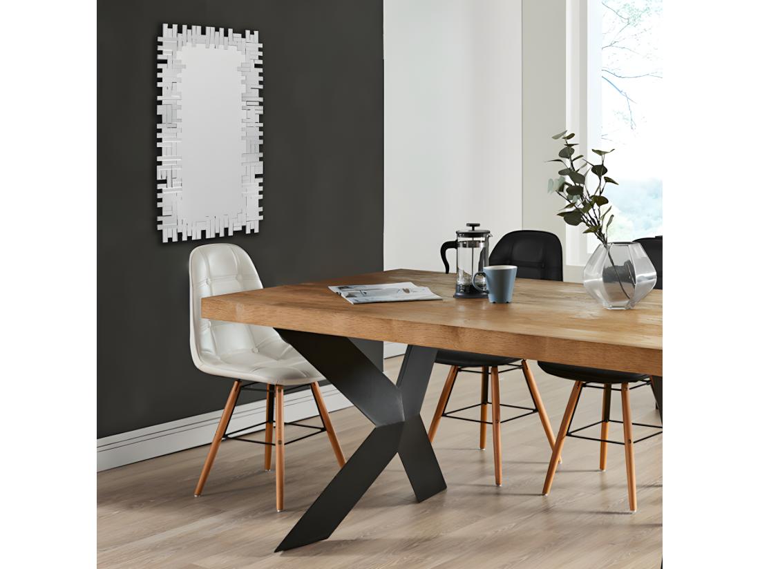 Vente Unique Miroir En Inox - L. 57 X H. 120 Cm - Argenté - LOLA